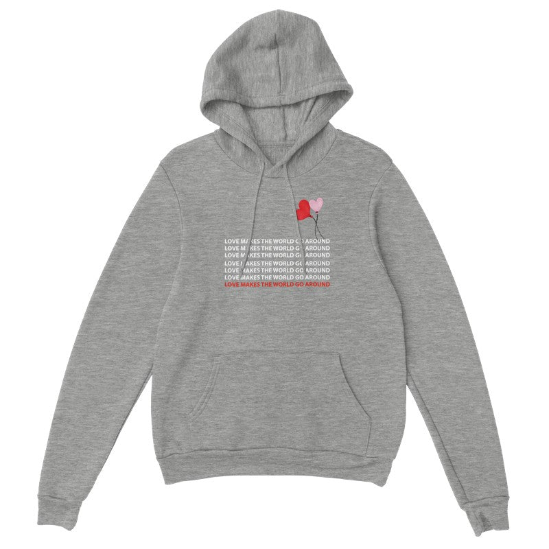 LOVE MAKES THE WORLD GO AROUND CINZENTO | HOODIE