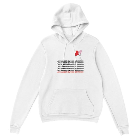 LOVE MAKES THE WORLD GO AROUND BRANCO | HOODIE